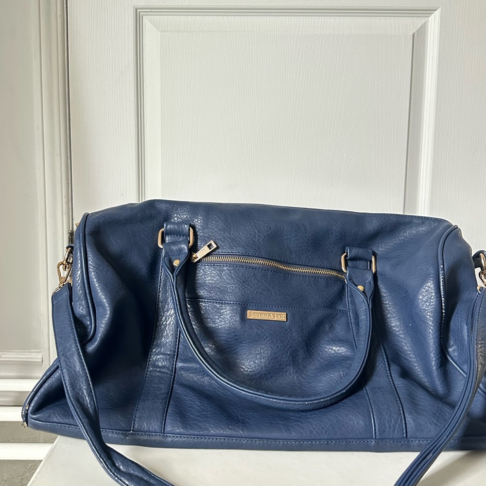 Vegan leather weekender bag